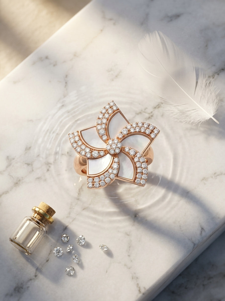 Prestige Crown Ring | Oversized Diamond | Rose Gold Plated