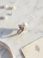 Pearl Romance Ring | Contemporary Styled | Anti-Tarnish Silver