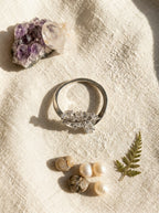 Minimalist Silver Ring | Diamond Studded | Silver Plated