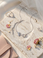 Sleek Lotus Pendant | Diamond Studded | Silver Plated