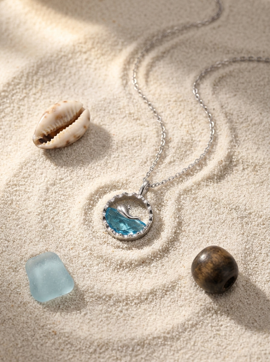 Ocean Whale Pendant | Playful Design | Silver Plated