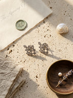 Contemporary Silver Studs | Diamond Studded | Medium Profile