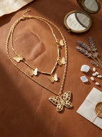 Dual Layer Pendant | Gold Plated | Adjustable Chains