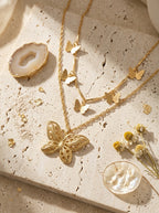 Dual Layer Pendant | Gold Plated | Adjustable Chains