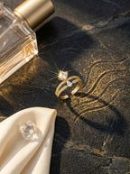 Elegant Gold Ring | Diamond Studded