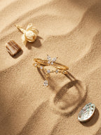 Luxe Butterfly Ring | Diamond Studded | Gold Plated