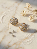 Royal Mandala Studs | Diamond Studded | Gold Plated
