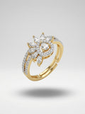 Refined Elegance Ring | Diamond Studded | Adjustable Gold Plated