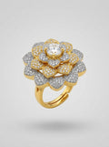 Prestige Statement Ring | Oversized Diamond Design | Gold Plated