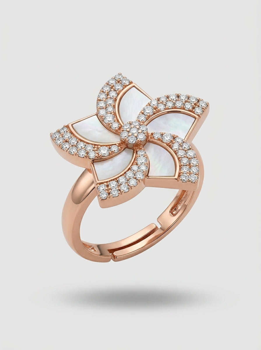 Prestige Crown Ring | Oversized Diamond | Rose Gold Plated