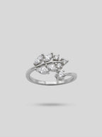 Minimalist Silver Ring | Diamond Studded | Silver Plated