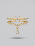 Luxe Butterfly Ring | Diamond Studded | Gold Plated