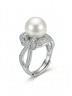 Pearl Romance Ring | Contemporary Styled | Anti-Tarnish Silver