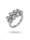 Classic Silver Ring | Diamond Studded | Silver Plated Adjustable