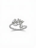 Minimalist Silver Ring | Diamond Studded | Silver Plated