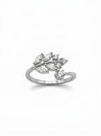 Minimalist Silver Ring | Diamond Studded | Silver Plated