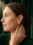 Sophisticated Sparkle Studs | Diamond Studded | Gold Plated